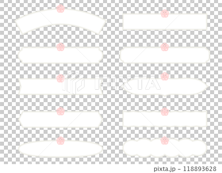 橫日式，水引文字框_梅花結 118893628
