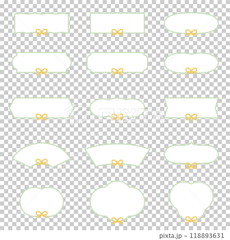 Illustration set of Japanese style, Mizuhiki text frame Illustration set of Japanese style, Mizuhiki text frame 118893631