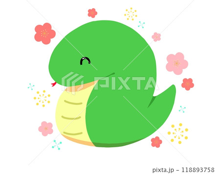 デフォルメされた巳年の挿絵素材2 118893758