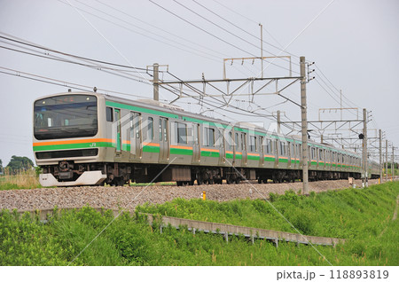高崎線 岡部ー本庄 JR東日本 E231系1000番台 U530編成(小山) 高崎線 岡部ー本庄 JR東日本 E231系1000番台 U530編成(小山) 118893819