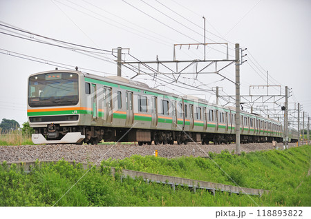 高崎線 岡部ー本庄 JR東日本 E231系1000番台 U589編成(小山) 高崎線 岡部ー本庄 JR東日本 E231系1000番台 U589編成(小山) 118893822
