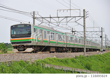 高崎線 岡部ー本庄 JR東日本 E231系1000番台 K-21編成(国府津) 高崎線 岡部ー本庄 JR東日本 E231系1000番台 K-21編成(国府津) 118893824
