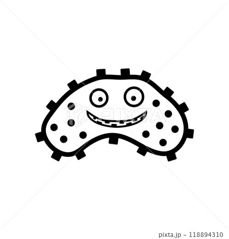 Bacterium icon on white. Bacterium icon on white. 118894310
