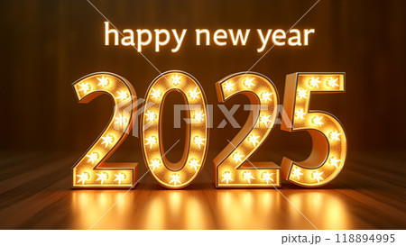 Golden New Year Countdown Clock happy new year 2025 118894995