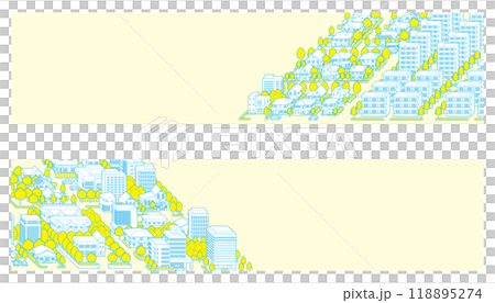 街並みのイラスト.  建物のベクターイラスト. 118895274
