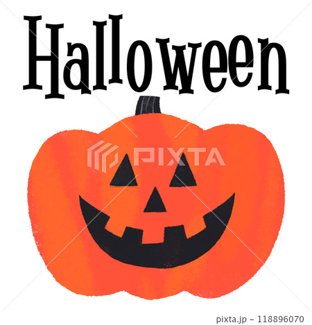 テキスト入りのハロウィンのかぼちゃ 118896070
