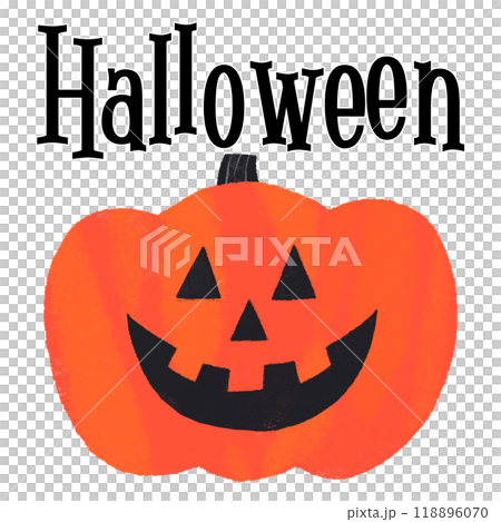 テキスト入りのハロウィンのかぼちゃ 118896070