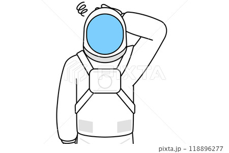 困って頭をかく宇宙飛行士 困って頭をかく宇宙飛行士 118896277