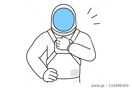 胸を叩く宇宙飛行士 胸を叩く宇宙飛行士 118896303