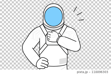 胸を叩く宇宙飛行士 胸を叩く宇宙飛行士 118896303