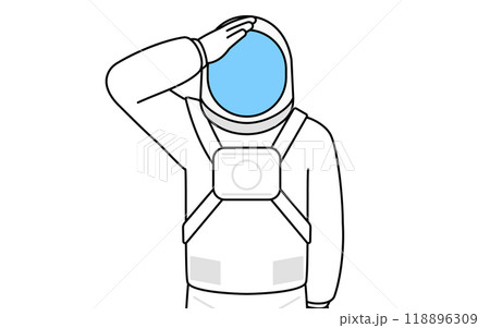 最敬礼する宇宙飛行士 最敬礼する宇宙飛行士 118896309