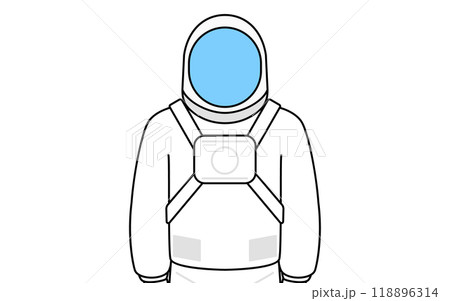 正面を向いた宇宙飛行士 118896314