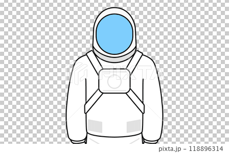 正面を向いた宇宙飛行士 118896314