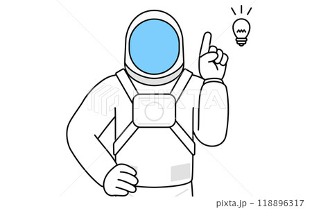 アイデアを思いついた宇宙飛行士 アイデアを思いついた宇宙飛行士 118896317