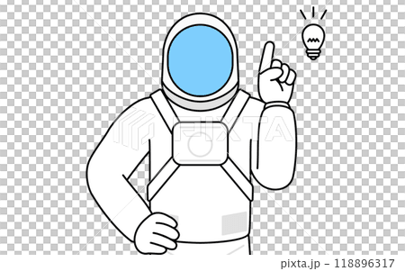 アイデアを思いついた宇宙飛行士 アイデアを思いついた宇宙飛行士 118896317