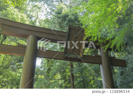 石上神宮 参道と大鳥居(奈良県天理市) 石上神宮 参道と大鳥居(奈良県天理市) 118896534
