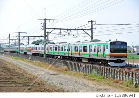 高崎線　岡部ー深谷　JR東日本　E231系1000番台　K-31編成（国府津） 118896941