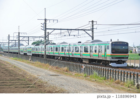 高崎線 岡部ー深谷 JR東日本 E231系1000番台 U526編成(小山) 高崎線 岡部ー深谷 JR東日本 E231系1000番台 U526編成(小山) 118896943