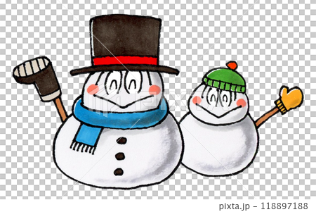 雪だるまの親子 雪だるまの親子 118897188