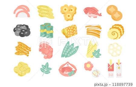 おせち料理　イラストセット 118897739