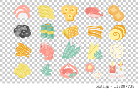 New Year's food illustration set 118897739