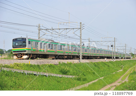 高崎線 岡部ー本庄 JR東日本 E231系1000番台 K-40編成(国府津) 高崎線 岡部ー本庄 JR東日本 E231系1000番台 K-40編成(国府津) 118897769
