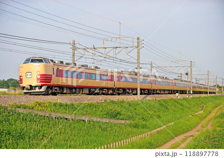 高崎線 岡部ー本庄 JR東日本 183系 H101編成(田町) 団体 高崎線 岡部ー本庄 JR東日本 183系 H101編成(田町) 団体 118897778