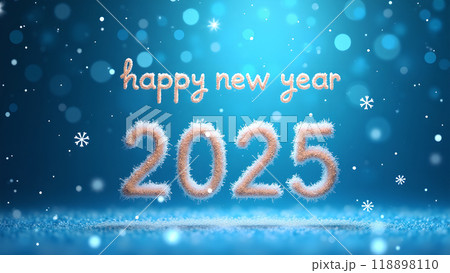 Snowflakes Falling Over a Blue Gradient Background happy new year 2025 Snowflakes Falling Over a Blue Gradient Background happy new year 2025 118898110
