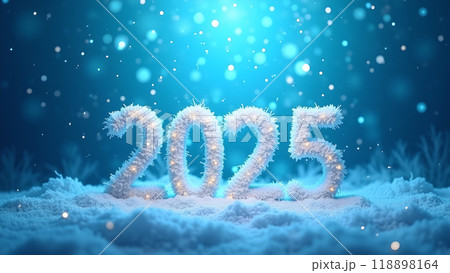 Snowflakes Falling Over a Blue Gradient Background happy new year 2025 Snowflakes Falling Over a Blue Gradient Background happy new year 2025 118898164
