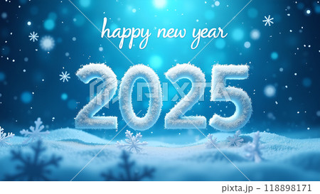 Snowflakes Falling Over a Blue Gradient Background happy new year 2025 Snowflakes Falling Over a Blue Gradient Background happy new year 2025 118898171