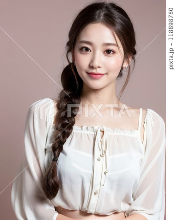 カジュアルな美人モデルの女性モデル美人 118898780