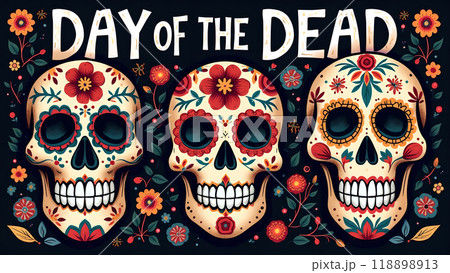 Sugar Skulls Face Paint Designs day of the dead Sugar Skulls Face Paint Designs day of the dead 118898913
