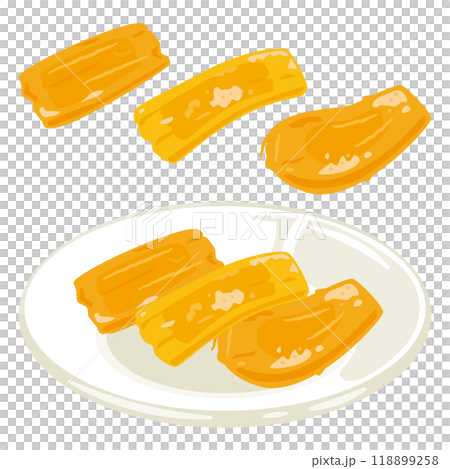 Dried sweet potato set on a plate 118899258