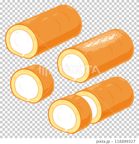 クリームたっぷりのロールケーキセット クリームたっぷりのロールケーキセット 118899327