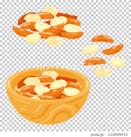 Persimmon seeds and peanuts set 118899433
