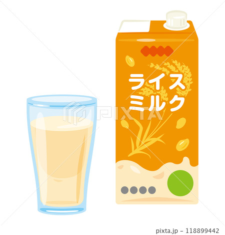 パック入りのライスミルクセット 118899442