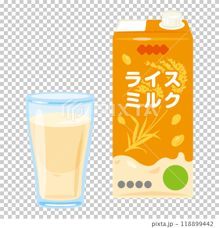 Packed rice milk set 118899442