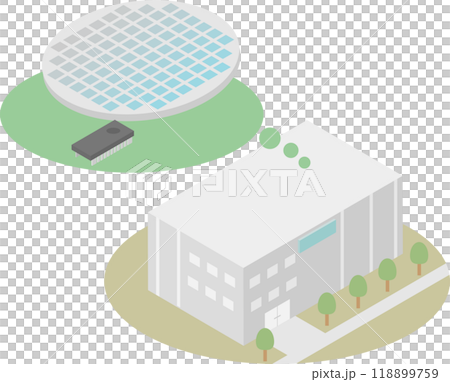 Isometric semiconductors and wafers with semiconductor factory 118899759