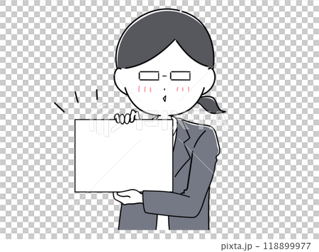 戴翻蓋眼鏡的女辦公室職員 5 戴翻蓋眼鏡的女辦公室職員 5 118899977