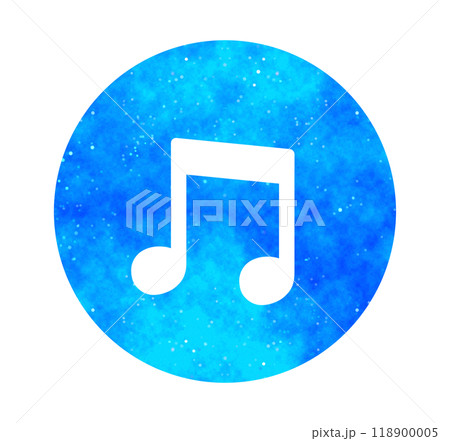 青い星空｜音符マーク 118900005