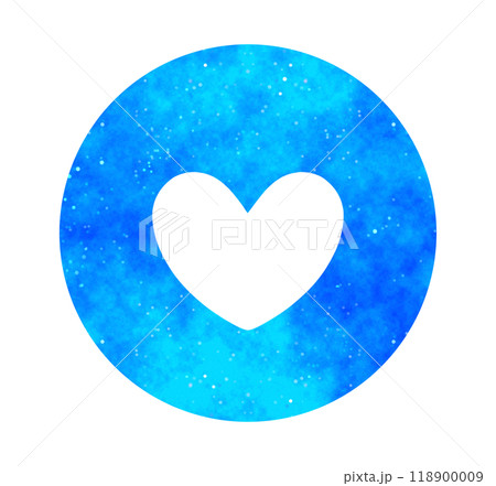 青い星空|ハートアイコン 青い星空|ハートアイコン 118900009
