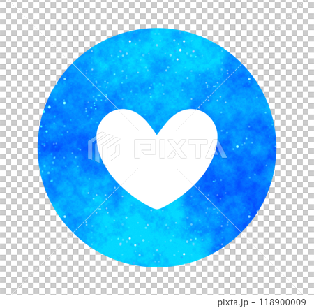 青い星空|ハートアイコン 青い星空|ハートアイコン 118900009