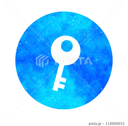 青い星空｜鍵アイコン 118900031