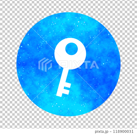 青い星空｜鍵アイコン 118900031