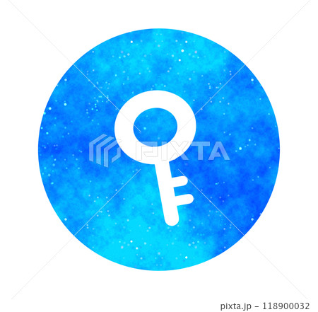 青い星空｜鍵アイコン 118900032