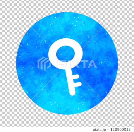 青い星空｜鍵アイコン 118900032