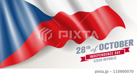 Czech republic independence day vector banner, greeting card. Czech republic independence day vector banner, greeting card. 118900070