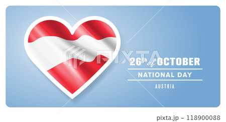 Austria happy national day greeting card, banner vector illustration Austria happy national day greeting card, banner vector illustration 118900088