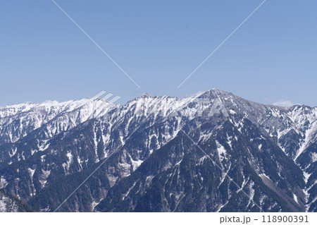 5月上旬の立山黒部アルペンルート 大観峰展望台からの後立山連峰(赤沢岳 鳴沢岳 岩小屋沢岳)の眺め 5月上旬の立山黒部アルペンルート 大観峰展望台からの後立山連峰(赤沢岳 鳴沢岳 岩小屋沢岳)の眺め 118900391