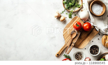 Fresh ingredients for a healthy meal preparation 118900545